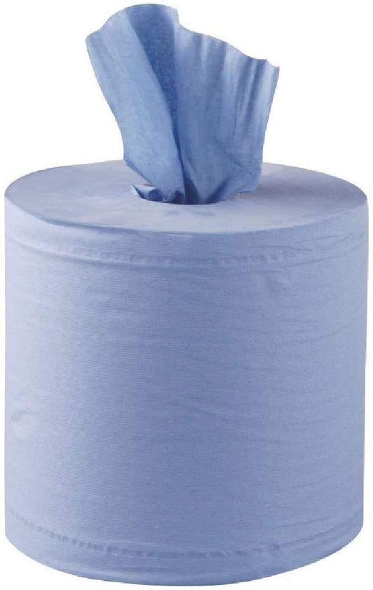 Venuscello® Tork Centre Feed Embossed 2 Ply Blue Tissue Paper Roll - Jumbo Kitchen Rolls for Home Office and Bathroom (Pack of 6)