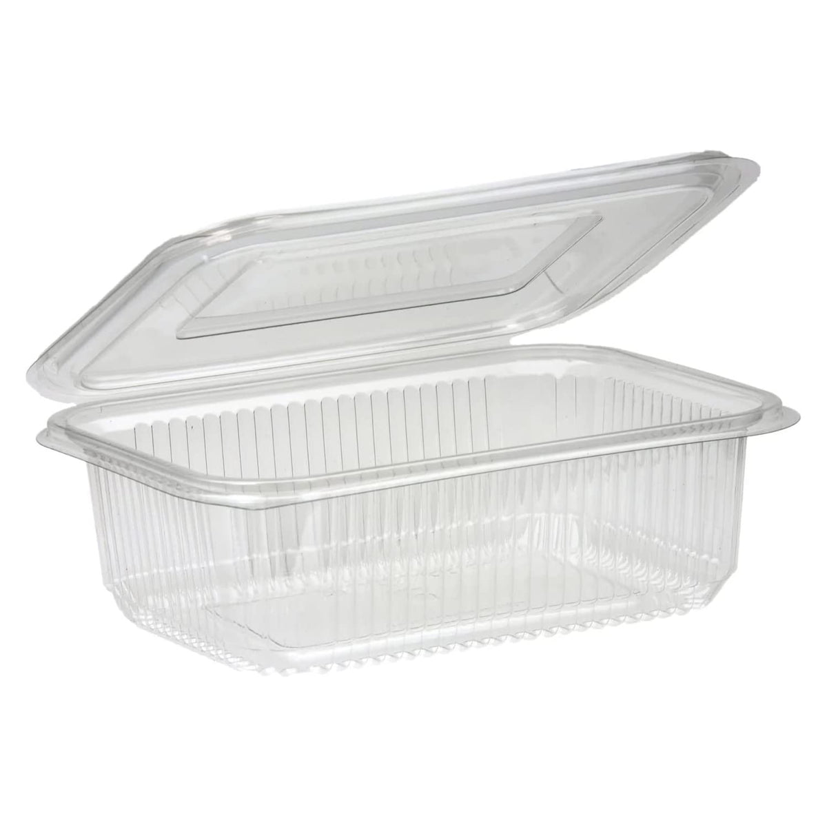 Venuscello® 500 x Hinged Lid Salad Containers 500cc Clear Plastic Reusable Food Container Ideal for Fruits Sandwich Cake Display