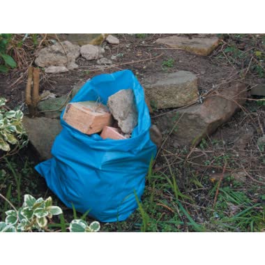 Venuscello® 30 x Wheelie Bin Liners Rubble Builders Refuse Sacks Blue Waste Bin Rubbish Bags for Construction, Bio Hazard & Medical Wastage - 500 x 760mm - 400 Gauges - 100 Micron