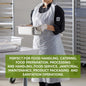 Venuscello 100 x Heavy Duty White Disposable Aprons For Adults Polythene Aprons For PPE Protection. Full Body Protective Aprons For Women & Men - 16 Microns Thick, 686 x 1170mm Long