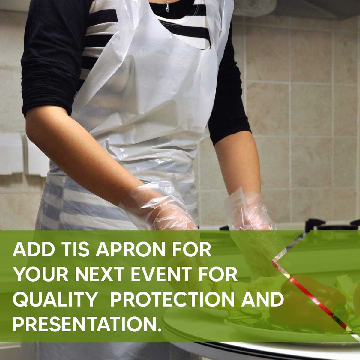Venuscello 100 x Heavy Duty White Disposable Aprons For Adults Polythene Aprons For PPE Protection. Full Body Protective Aprons For Women & Men - 16 Microns Thick, 686 x 1170mm Long