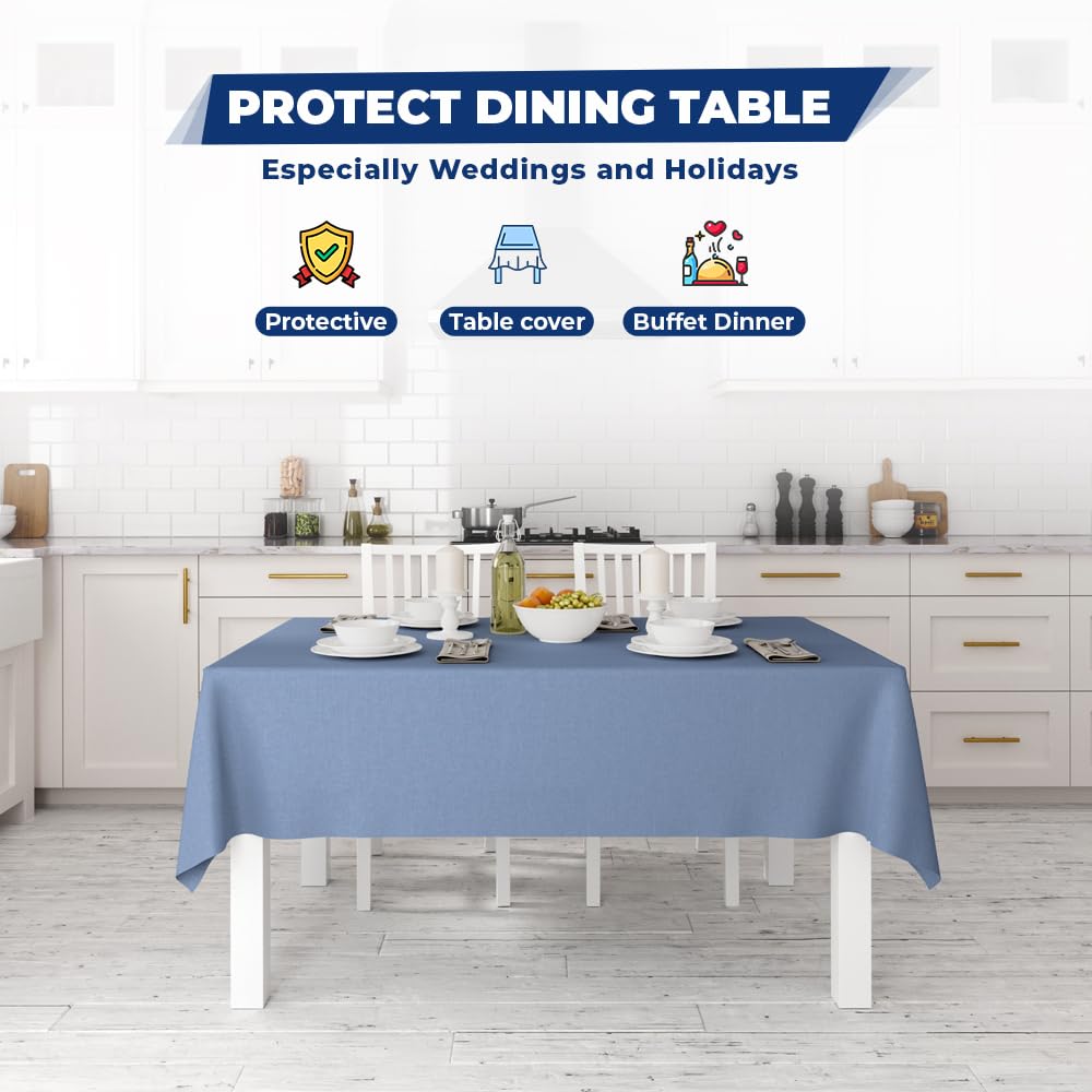 Venuscello® 25M Blue Banqueting Roll, Tablecloth, Paper Table Cover Roll for Wedding Party at Home, Buffet Dinner and Ideal Solution to Protect Dining Table