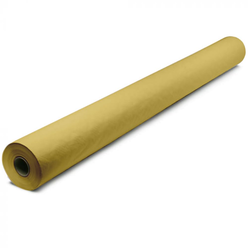 Venuscello® 25M Gold Banqueting Roll, Tablecloth, Paper Table Cover Roll for Wedding Party at Home, Buffet Dinner and Ideal Solution to Protect Dining Table