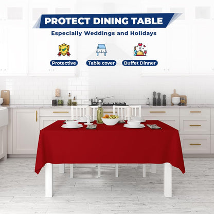 Venuscello® 25m Red Banqueting Roll, Tablecloth, Paper Table Cover Roll for Wedding Party at Home, Buffet Dinner and Ideal Solution to Protect Dining Table