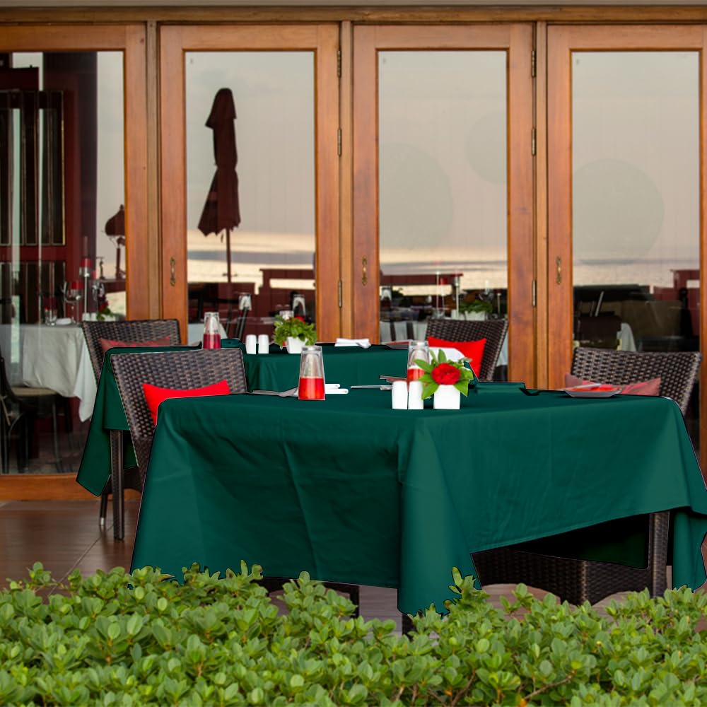 Venuscello® Dark Green Banquet Roll 25m x 120cm Paper Banqueting Table Cover for Wedding Buffet Dinner Home Large Disposable Table Paper Cloth