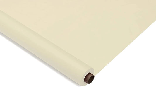 Venuscello® Cream Banquet Roll 25m x 120cm Paper Banqueting Table Cover for Wedding Buffet Dinner Home Large Disposable Table Paper Cloth