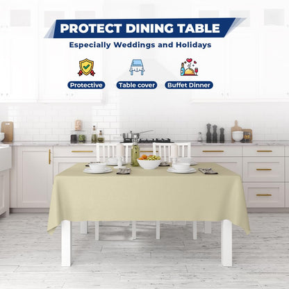 Venuscello® Cream Banquet Roll 25m x 120cm Paper Banqueting Table Cover for Wedding Buffet Dinner Home Large Disposable Table Paper Cloth