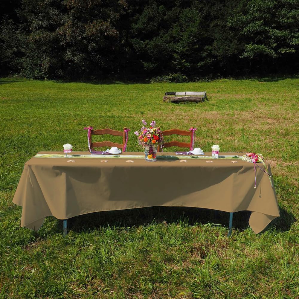 Venuscello® 25 x Gold Paper Table Cloth Square Tabletop Disposable Folded Cover to Protect Table for Birthday Party - 90cm x 90cm