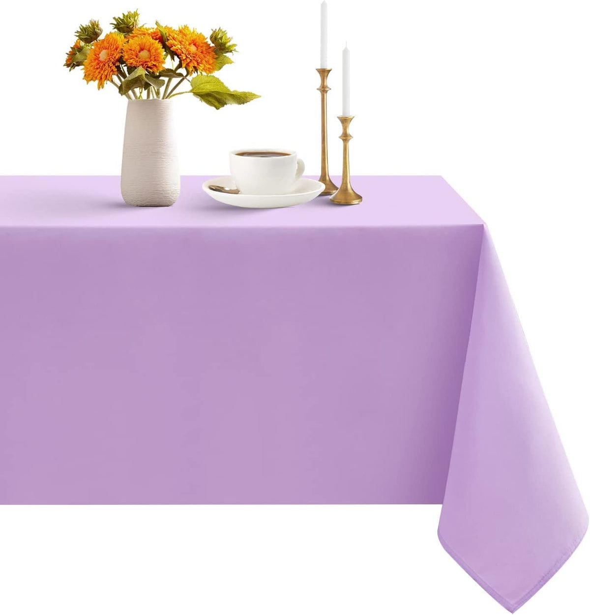 Venuscello® 25 x Paper Table Cloth Square Tabletop Disposable Folded Cover to Protect Table for Birthday Party - Lilac (Purple) - 90cm x 90cm