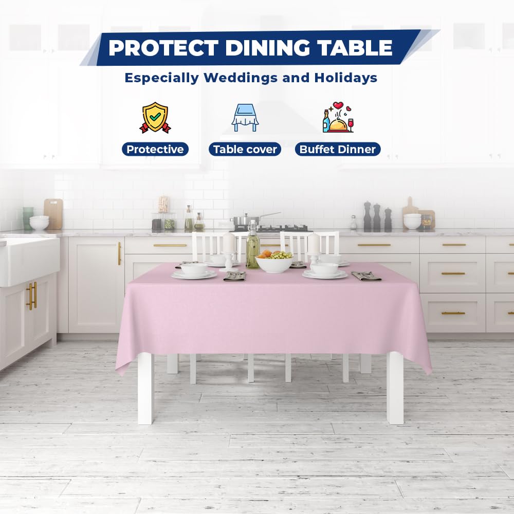 Venuscello® Lilac Banquet Roll 8m x 120cm Paper Banqueting Table Cover for Wedding Buffet Dinner Home Large Disposable Table Paper Cloth