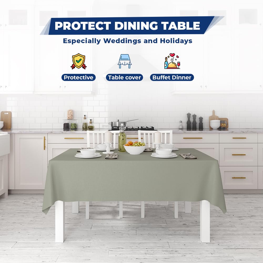 Venuscello® Silver Banquet Roll 25m x 120cm Paper Banqueting Table Cover for Wedding Buffet Dinner Home Large Disposable Table Paper Cloth