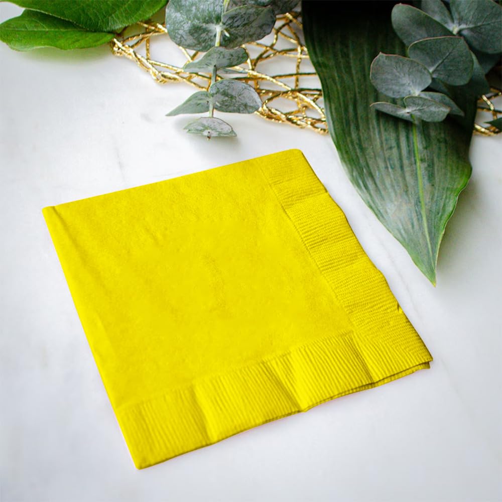 Venuscello® 200 x Serviettes Tissue Paper Napkins Disposable Recyclable 2-Ply 33cm for Catering Wedding Birthday Parties Dinner Lunch