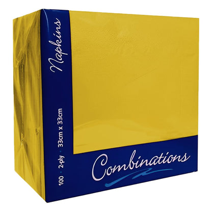 Venuscello® 200 x Serviettes Tissue Paper Napkins Disposable Recyclable 2-Ply 33cm for Catering Wedding Birthday Parties Dinner Lunch