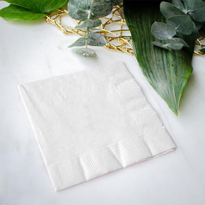 Venuscello® 200 x Serviettes Tissue Paper Napkins Disposable Recyclable 2-Ply 33cm for Catering Wedding Birthday Parties Dinner Lunch