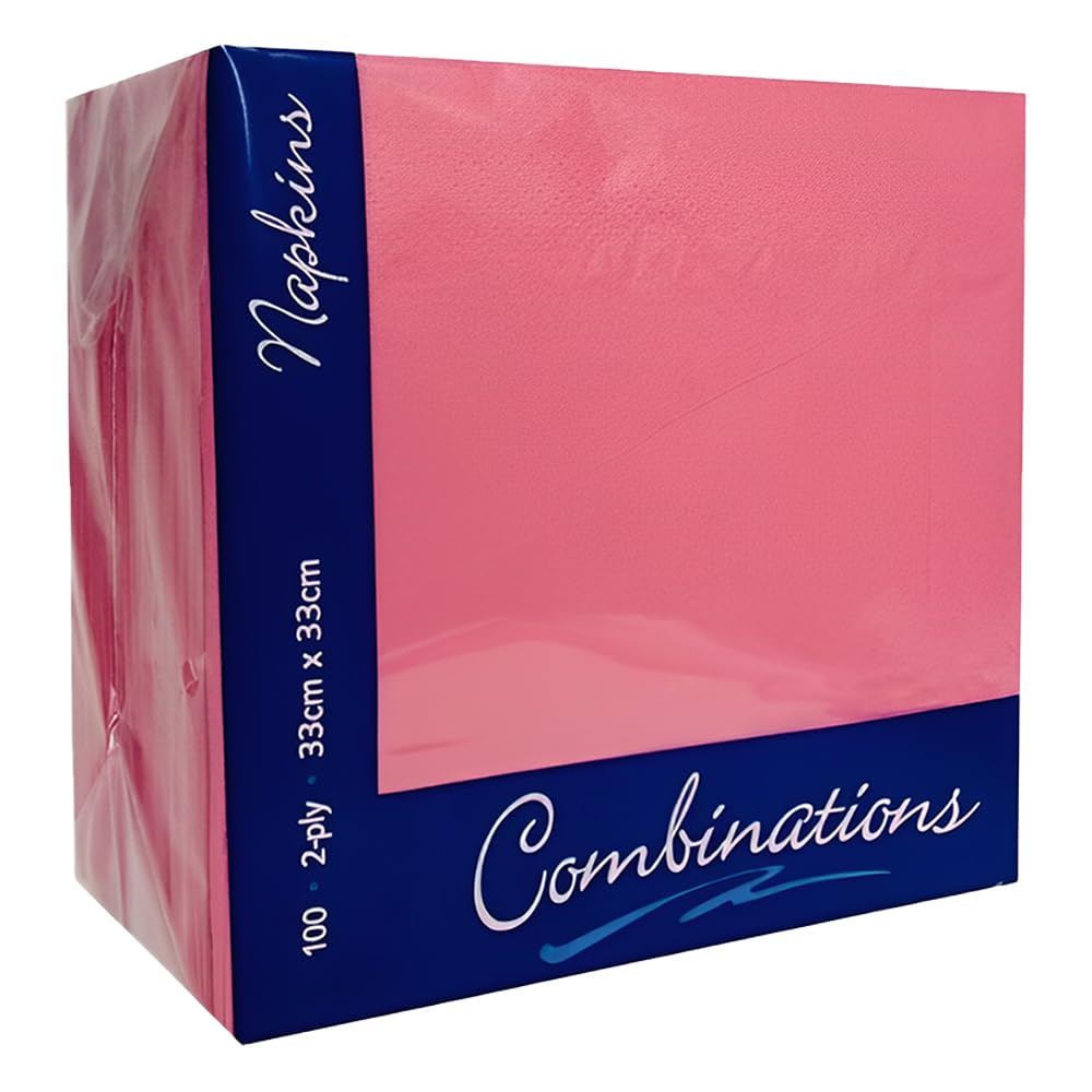 Venuscello® 200 x Serviettes Tissue Paper Napkins Disposable Recyclable 2-Ply 33cm for Catering Wedding Birthday Parties Dinner Lunch