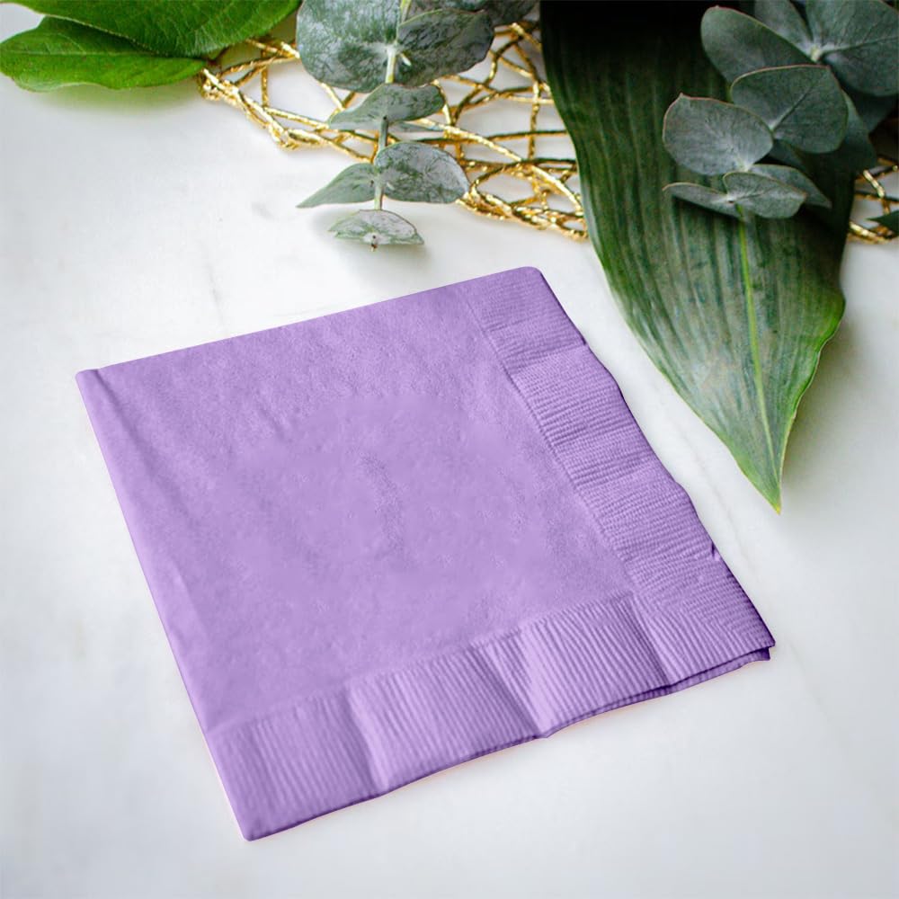 Venuscello® 200 x Serviettes Tissue Paper Napkins Disposable Recyclable 2-Ply 33cm for Catering Wedding Birthday Parties Dinner Lunch