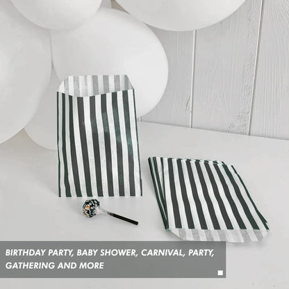 Venuscello® Candy Stripe Paper Bags 5" X 7" - (Pack of 100)