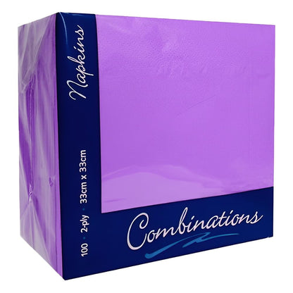 Venuscello® 200 x Serviettes Tissue Paper Napkins Disposable Recyclable 2-Ply 33cm for Catering Wedding Birthday Parties Dinner Lunch
