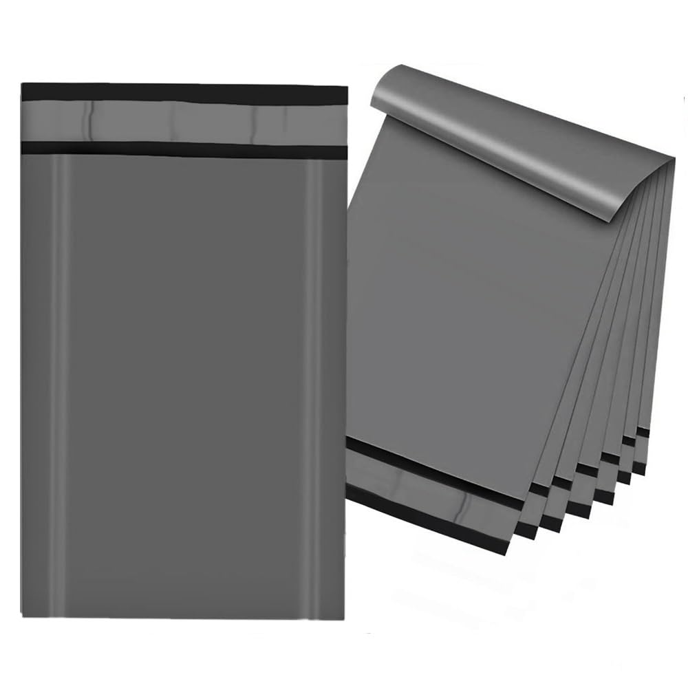 Mixed Grey Poly Mailers Shipping Mailing Bags - Self Sealing Postal Postage Plastic Bags - 100PC
