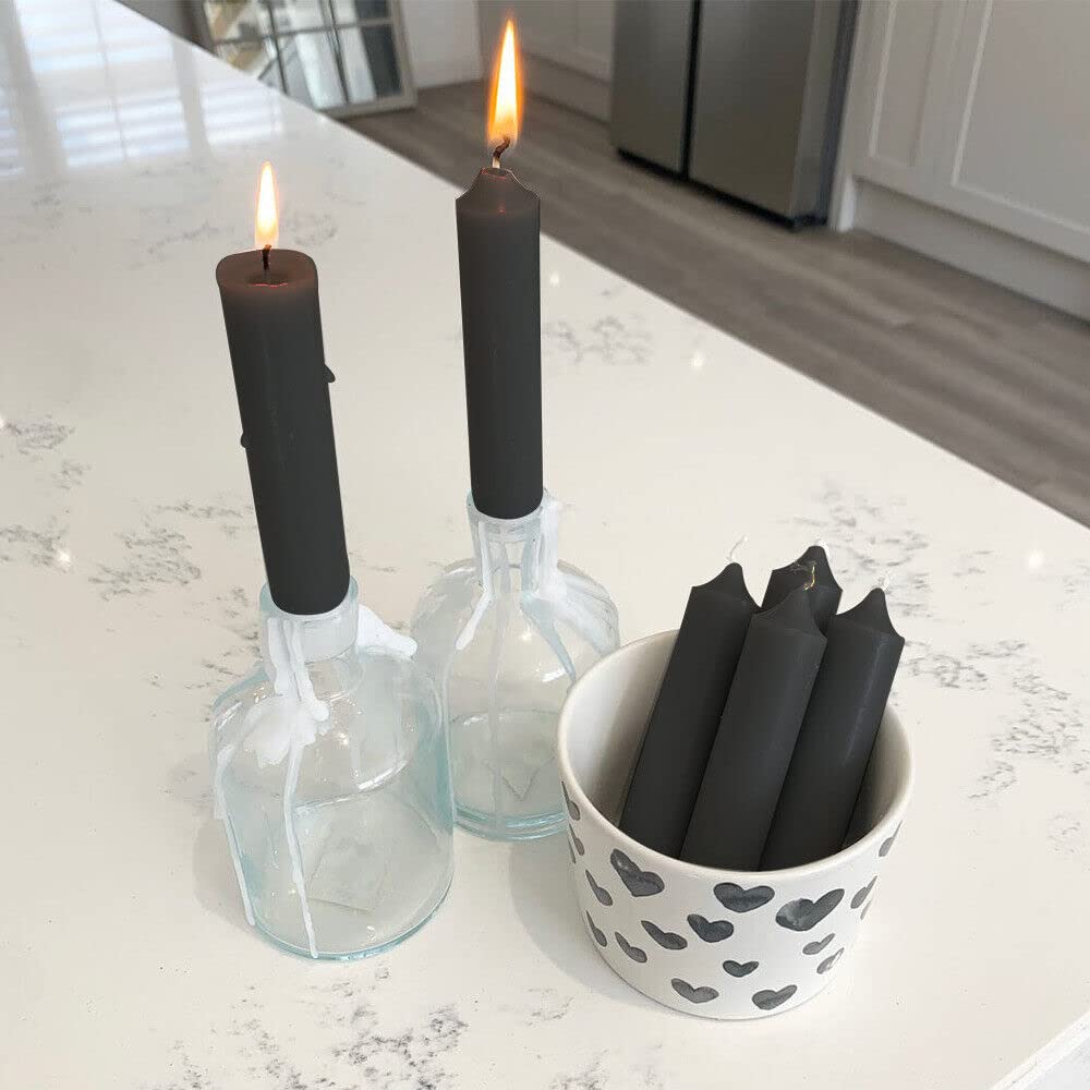 Venuscello® 25 x Tapered Dinner Candles Non Drip Unscented Long Burning, Smokeless Which is Made from Pure Paraffin Wax - Multicoloured - 190mm