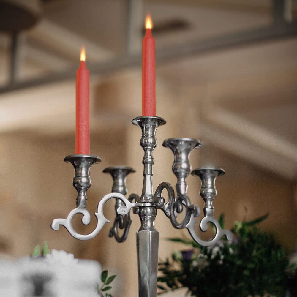 Venuscello® 25 x Tapered Dinner Candles Non Drip Unscented Long Burning, Smokeless Which is Made from Pure Paraffin Wax - Multicoloured - 190mm