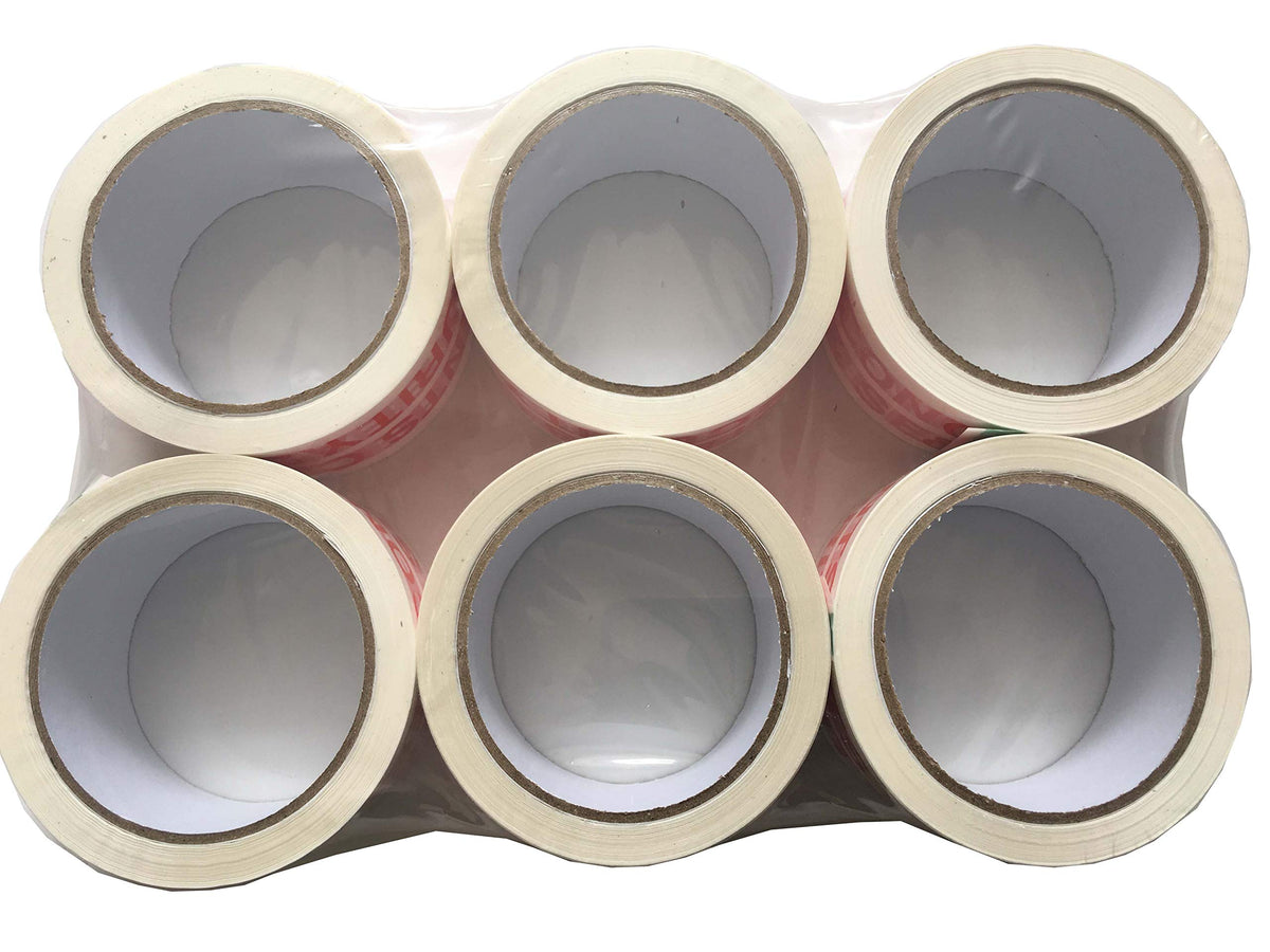 Venuscello® 6 Rolls Parcel Packaging Tape Sealing 48 mm x 66 m Strong Packing for sealing Boxes, Cartons and for Keeping Goods Firmly sealed Transit Sticky Thick