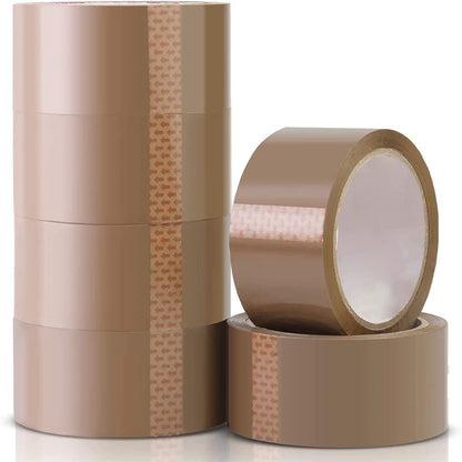 Venuscello® 6 Rolls Parcel Packaging Tape Sealing 48 mm x 66 m Strong Packing for sealing Boxes, Cartons and for Keeping Goods Firmly sealed Transit Sticky Thick