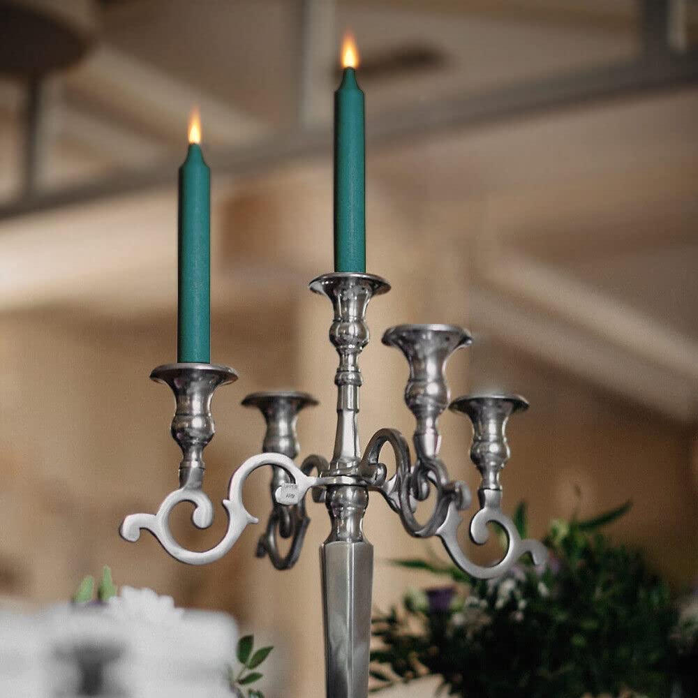 Venuscello® 25 x Tapered Dinner Candles Non Drip Unscented Long Burning, Smokeless Which is Made from Pure Paraffin Wax - Multicoloured - 190mm