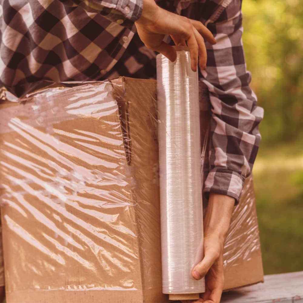 Venuscello® Heavy Duty Strong Pallet Wrap – Stretch/Shrink Packaging Cling Film – Non Extended Core 500mm x 300m 1,6 and 12 Clear rolls