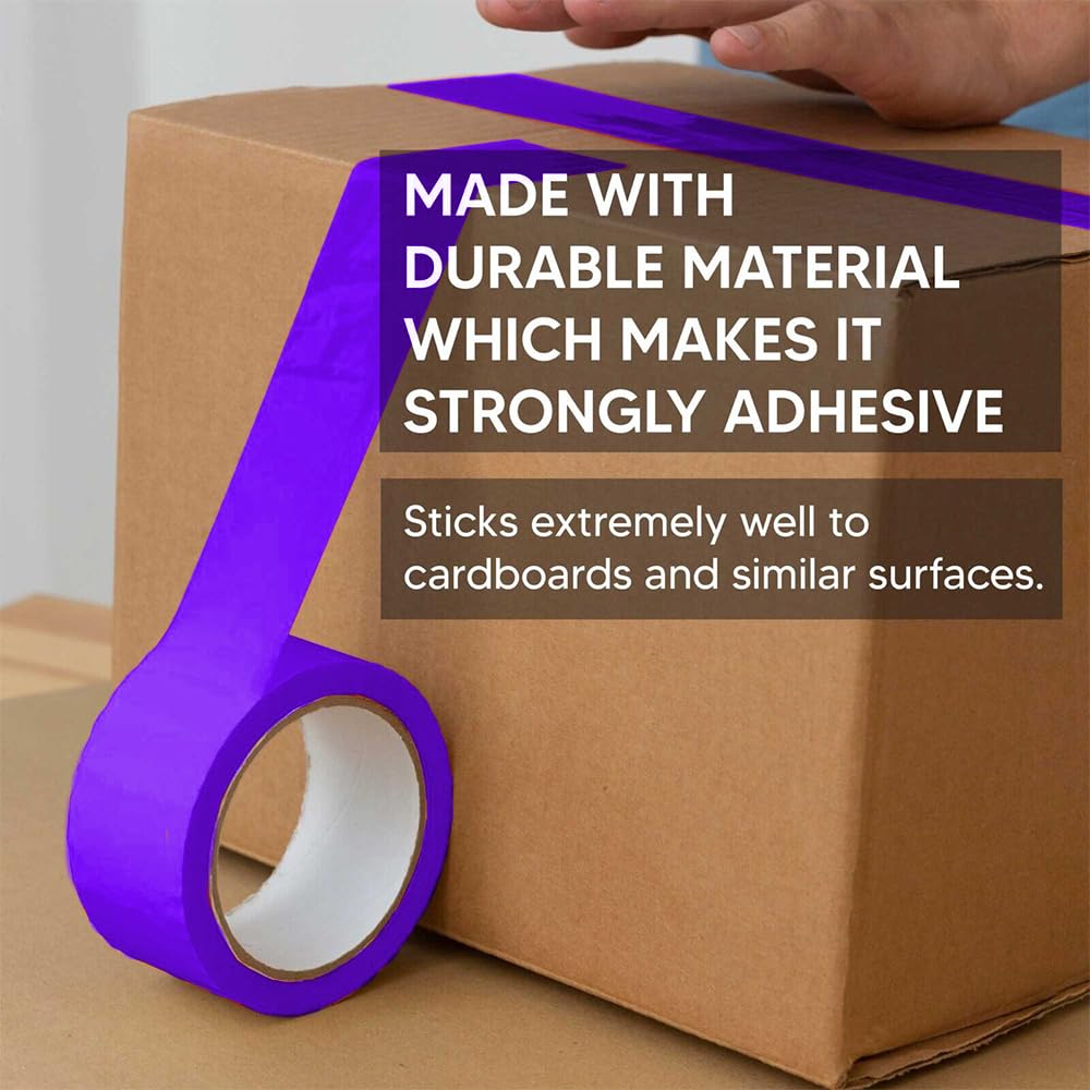 Venuscello® 6 Rolls Parcel Packaging Tape Sealing 48 mm x 66 m Strong Packing for sealing Boxes, Cartons and for Keeping Goods Firmly sealed Transit Sticky Thick