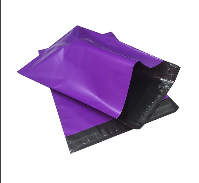 Venuscello® Mixed Purple Poly Mailers Shipping Mailing Bags – Tear Proof Self Sealing Postal Plastic Bags for Shirts, Stationary and Office Supplies