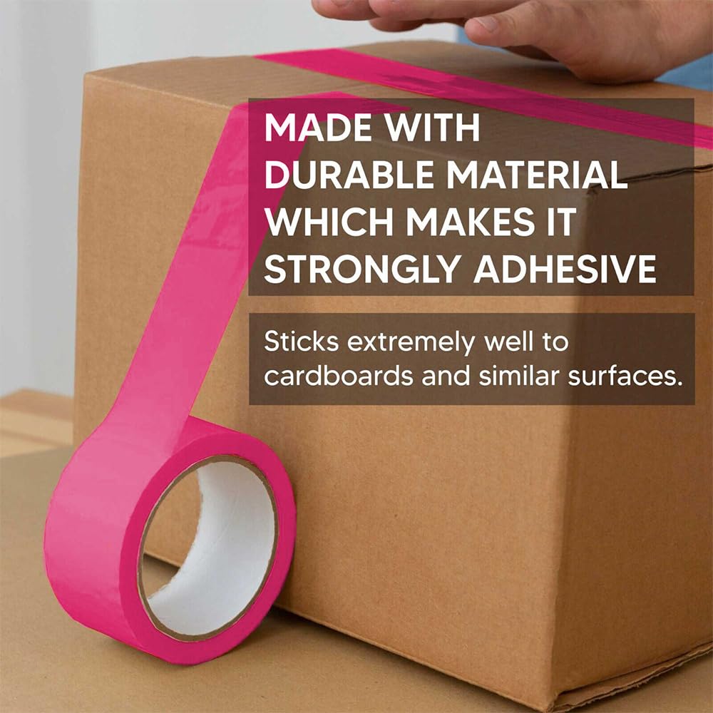 Venuscello® 6 Rolls Parcel Packaging Tape Sealing 48 mm x 66 m Strong Packing for sealing Boxes, Cartons and for Keeping Goods Firmly sealed Transit Sticky Thick