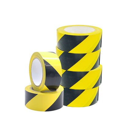 Venuscello® 48mm x 33m Floor Marking LDPE Black & Yellow Heavy Duty High Visibility Floor Hazard Lane Tape