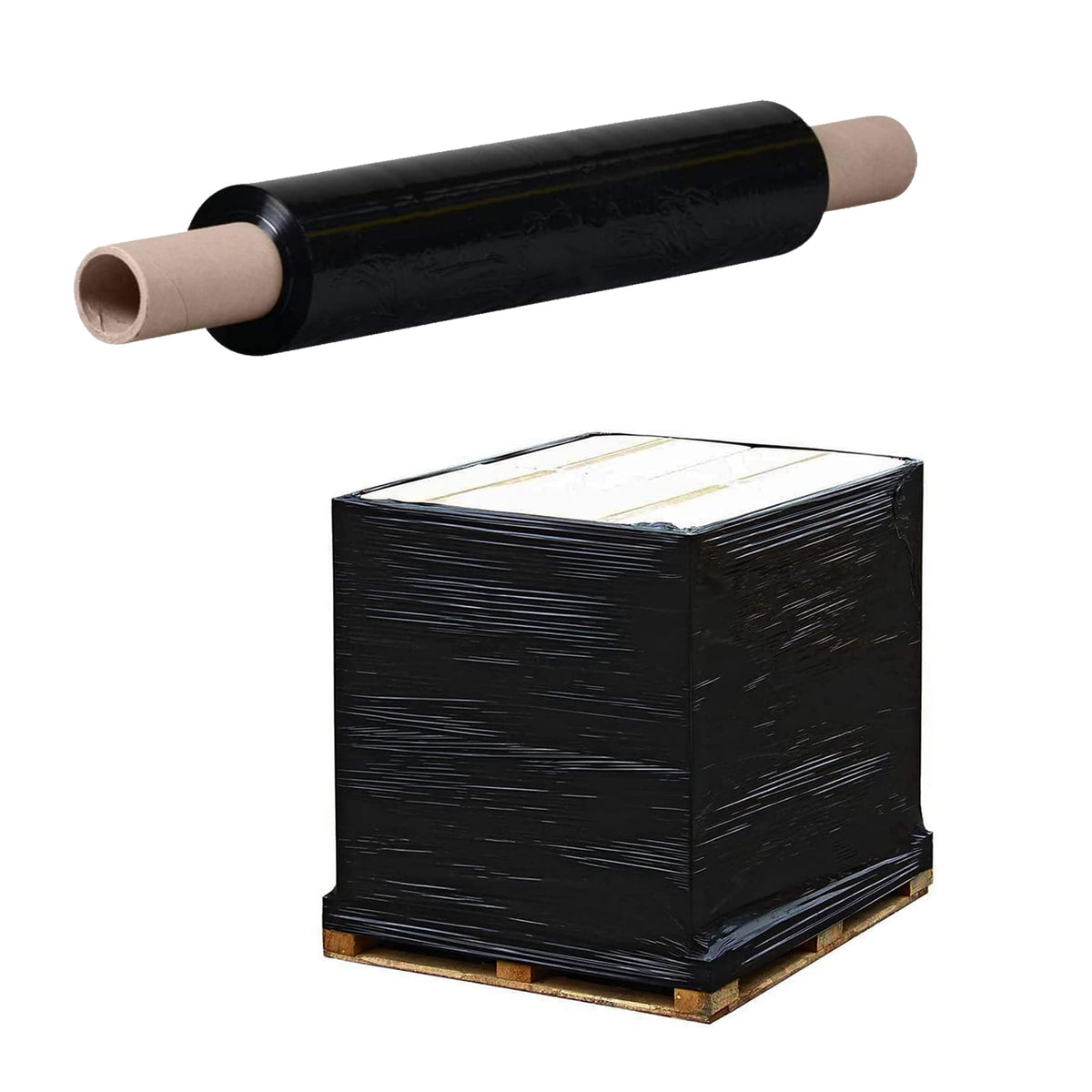Venuscello® Black Heavy Duty Strong Pallet Wrap – Stretch/Shrink Packaging Cling Film Extended (400 x 250)