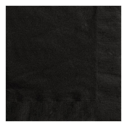Venuscello® Black Serviettes Tissues Paper Napkin 2ply Serviettes, Disposable & Recyclable, Tissue for Wedding, Birthday Party - 24cm x 24cm