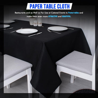Venuscello® 25 x Paper Table Cover Square Tabletop Disposable Folded Cloth to Protect Table for Birthday Party - 90cm x 90cm