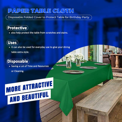 Venuscello® 25 x Paper Table Cover Square Tabletop Disposable Folded Cloth to Protect Table for Birthday Party - 90cm x 90cm