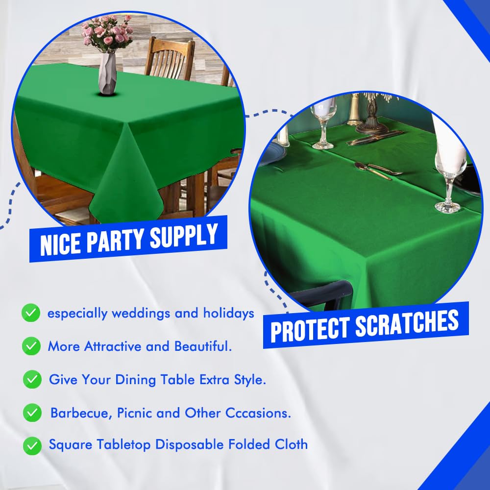 Venuscello® 25 x Paper Table Cover Square Tabletop Disposable Folded Cloth to Protect Table for Birthday Party - 90cm x 90cm