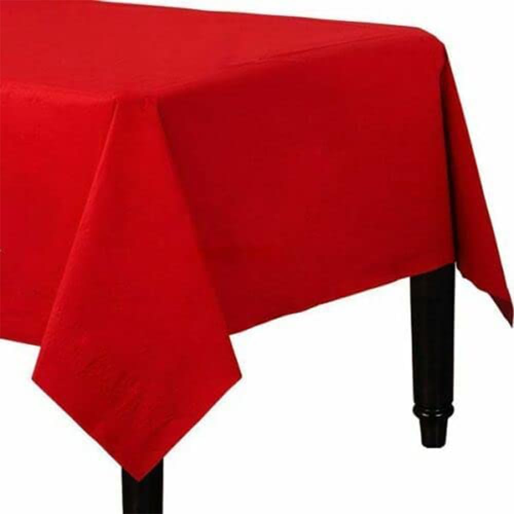 Venuscello® 25 x Paper Table Cover Square Tabletop Disposable Folded Cloth to Protect Table for Birthday Party - 90cm x 90cm