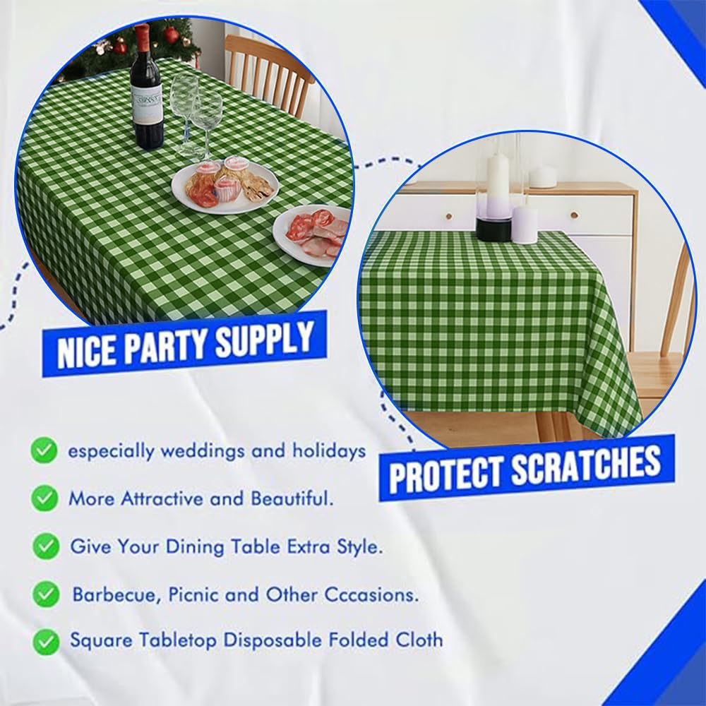 Venuscello® 25 x Paper Table Cover Square Tabletop Disposable Folded Cloth to Protect Table for Birthday Party - 90cm x 90cm