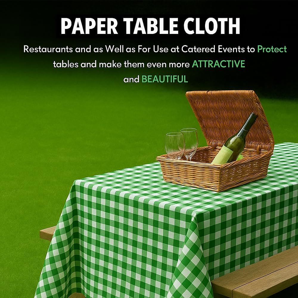 Venuscello® 25 x Paper Table Cover Square Tabletop Disposable Folded Cloth to Protect Table for Birthday Party - 90cm x 90cm