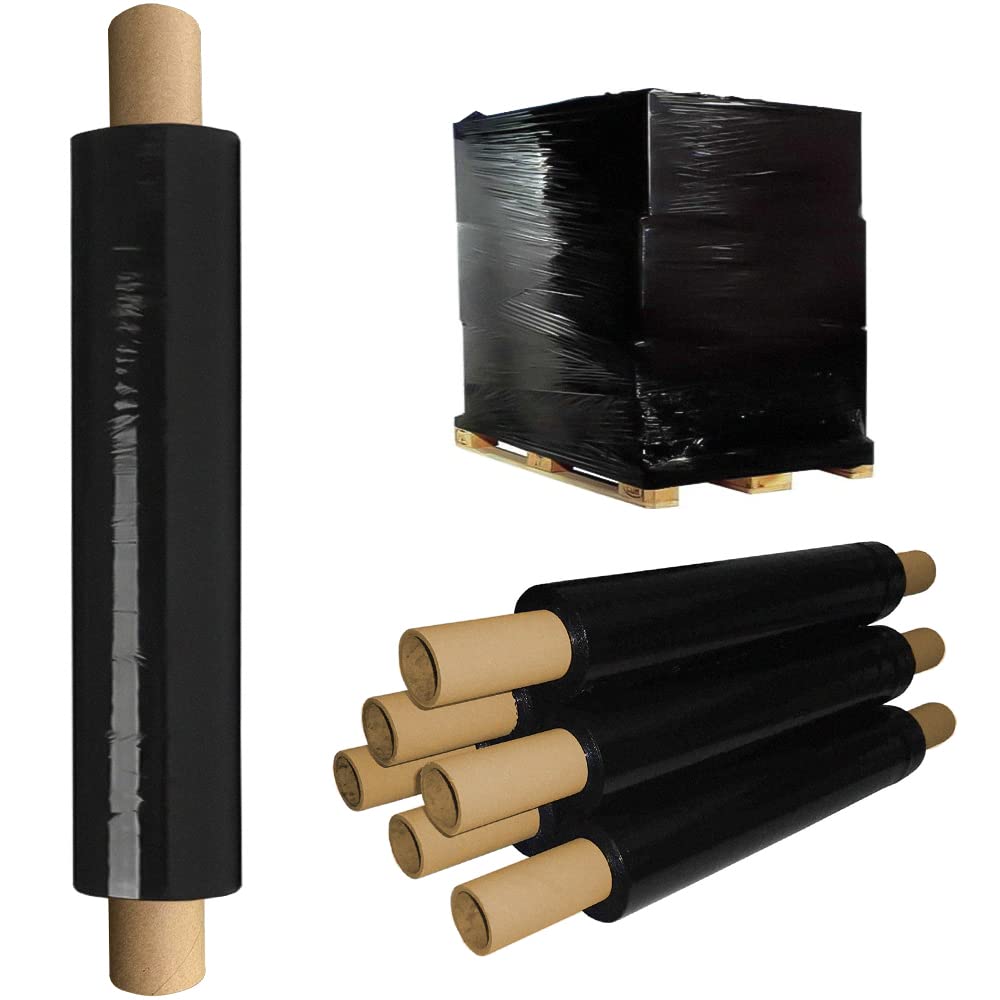 Venuscello 1 Roll x 400mm Pallet Wrap Orange Stretch Shrink Wrapping Roll | Extended Core 25mu Thick, 200m Cling Film | Water Proof & Tear Resistant for Secure Industrial Packaging