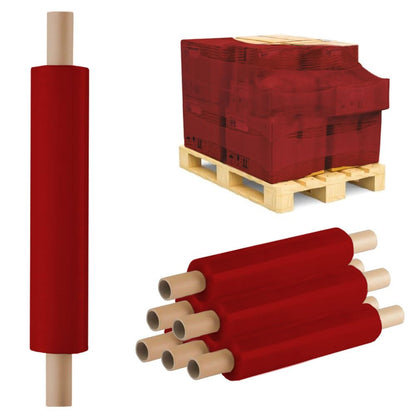 Venuscello 1 Roll x 400mm Pallet Wrap Orange Stretch Shrink Wrapping Roll | Extended Core 25mu Thick, 200m Cling Film | Water Proof & Tear Resistant for Secure Industrial Packaging