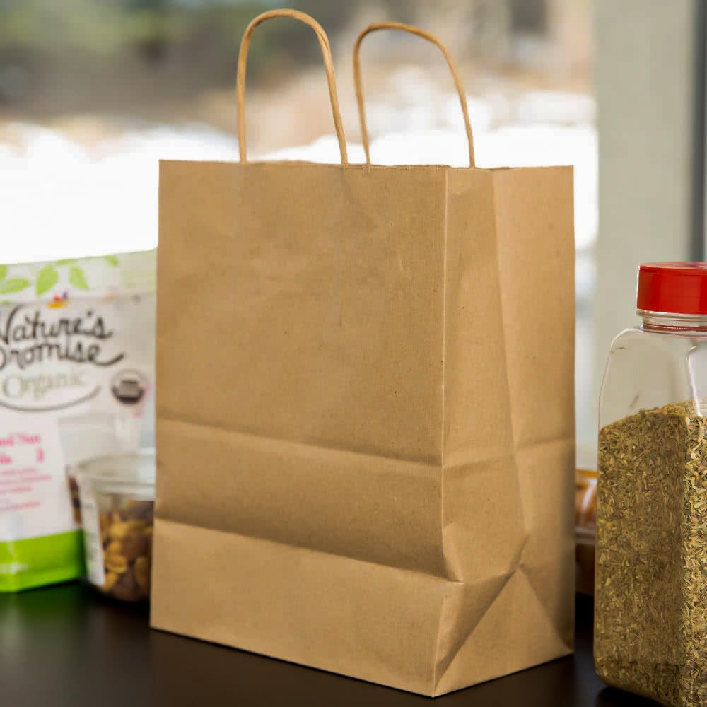 Venuscello Twisted Handle Paper Bags 32.51cm x 41.65cm x 12.19cm Brown Kraft Carrier Party Bag for Shopping Cloths & Jewellery - 12.8 x 16.4 + 4.8 Inch (LARGE)
