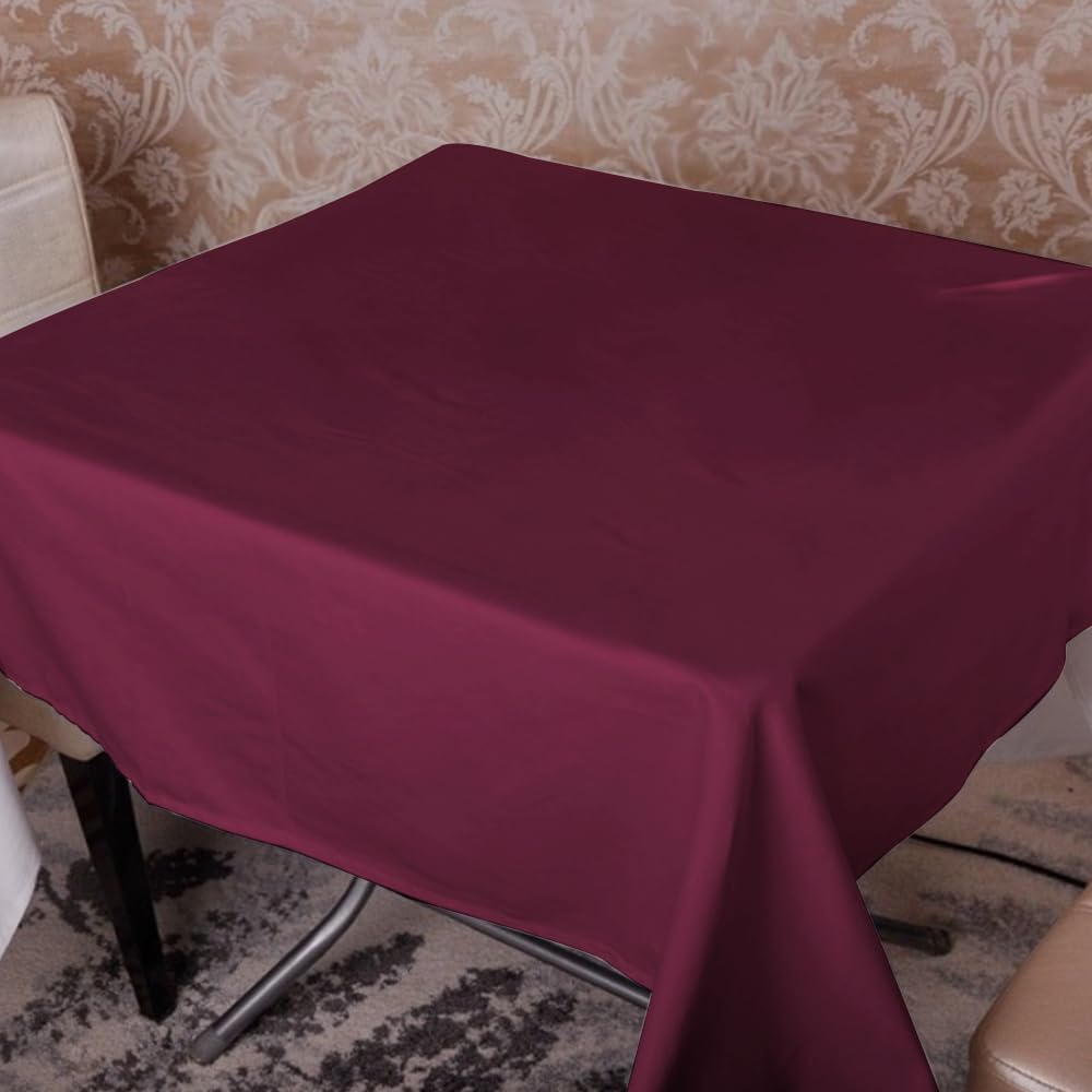 Venuscello® 25 x Paper Table Cover Square Tabletop Disposable Folded Cloth to Protect Table for Birthday Party - 90cm x 90cm