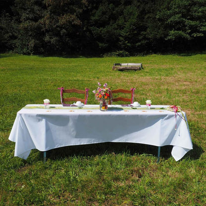Venuscello® 25 x Paper Table Cover Square Tabletop Disposable Folded Cloth to Protect Table for Birthday Party - 90cm x 90cm