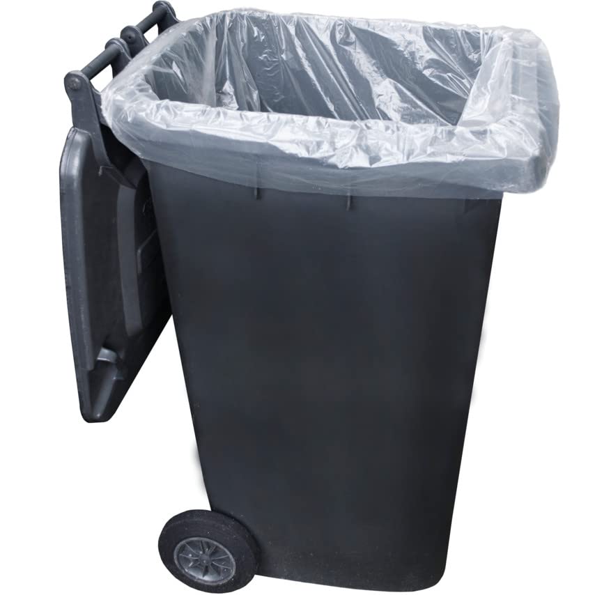Venuscello® Biodegradable Tie Top Clear Bin Liners – Heavy Duty Compostable Dustbin Wheelie Bags