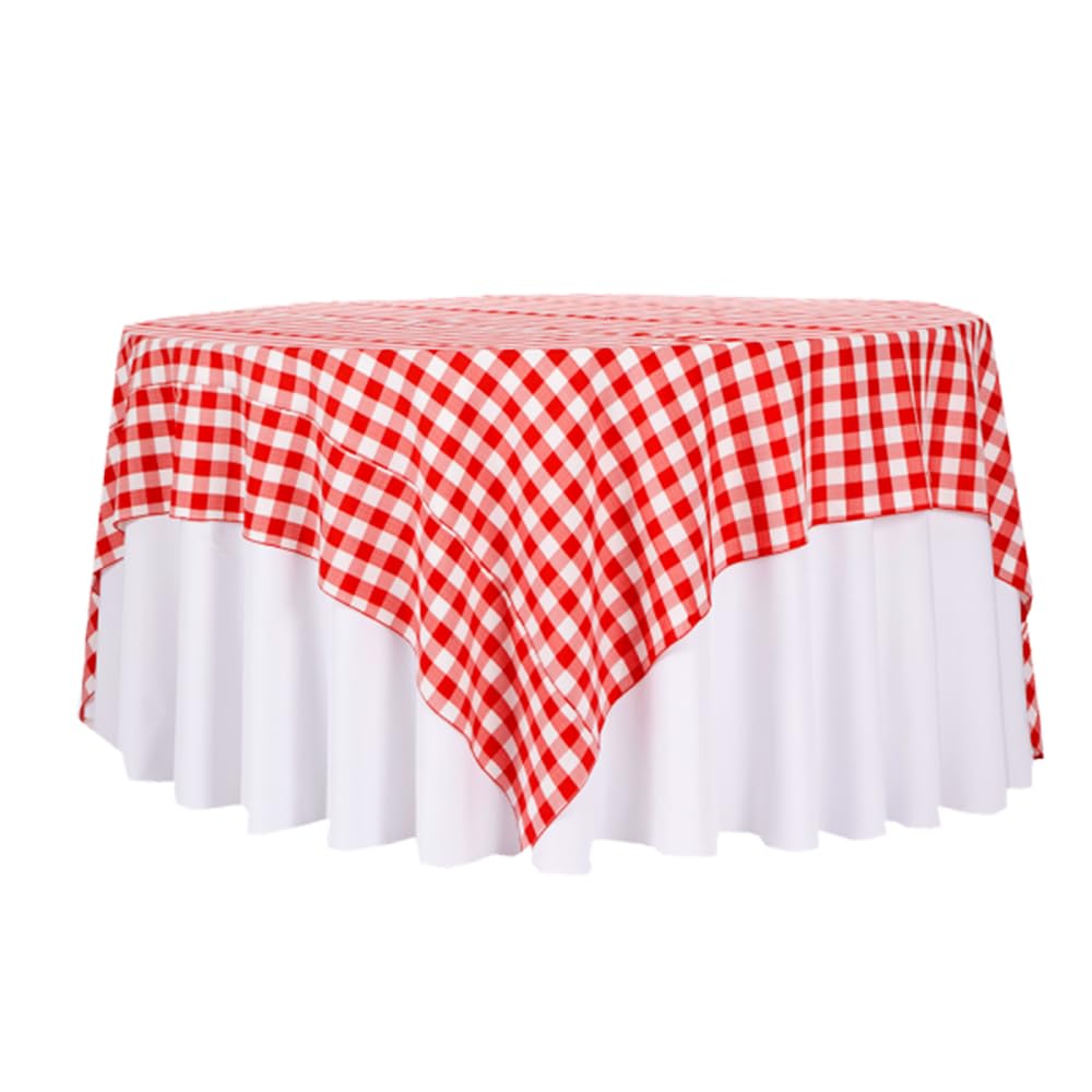 Venuscello® 25 x Paper Table Cover Square Tabletop Disposable Folded Cloth to Protect Table for Birthday Party - 90cm x 90cm