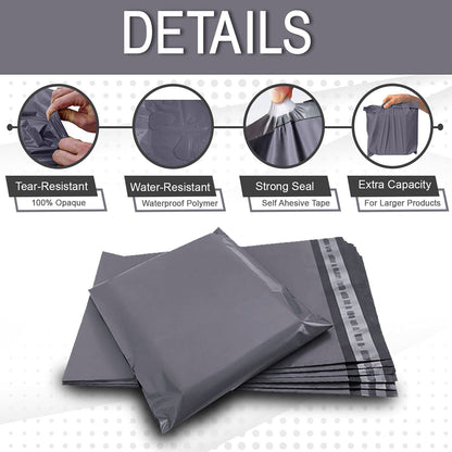 Venuscello® Grey Mailing Mailers Postal Postage Poly Mailer Self Sealing Polythene Envelopes for Cloths & Shoe Box Packing Shipping & Posting