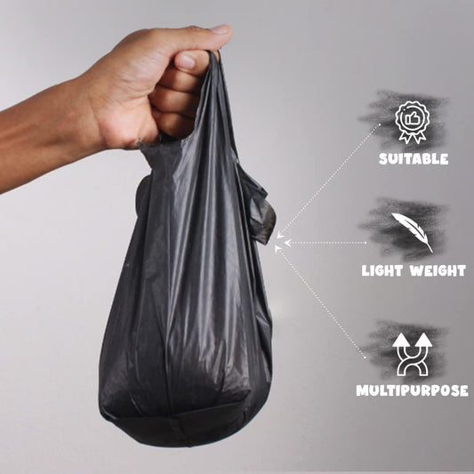 Venuscello® 100 x Vest Style Carrier Bags Plastic Heavy Duty Carry Bags for Vegetables Fruits Groceries Shopping